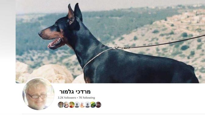 צילום מסך מתוך דף הפייסבוק של מרדכי גלמור צילום מסך מתוך דף הפייסבוק של מרדכי גלמור