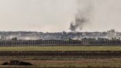 Smoke rises from the Gaza Strip, as it seen from the Israeli side of the border, June 25, 2025. Photo by Tsafrir Abayov/Flash90