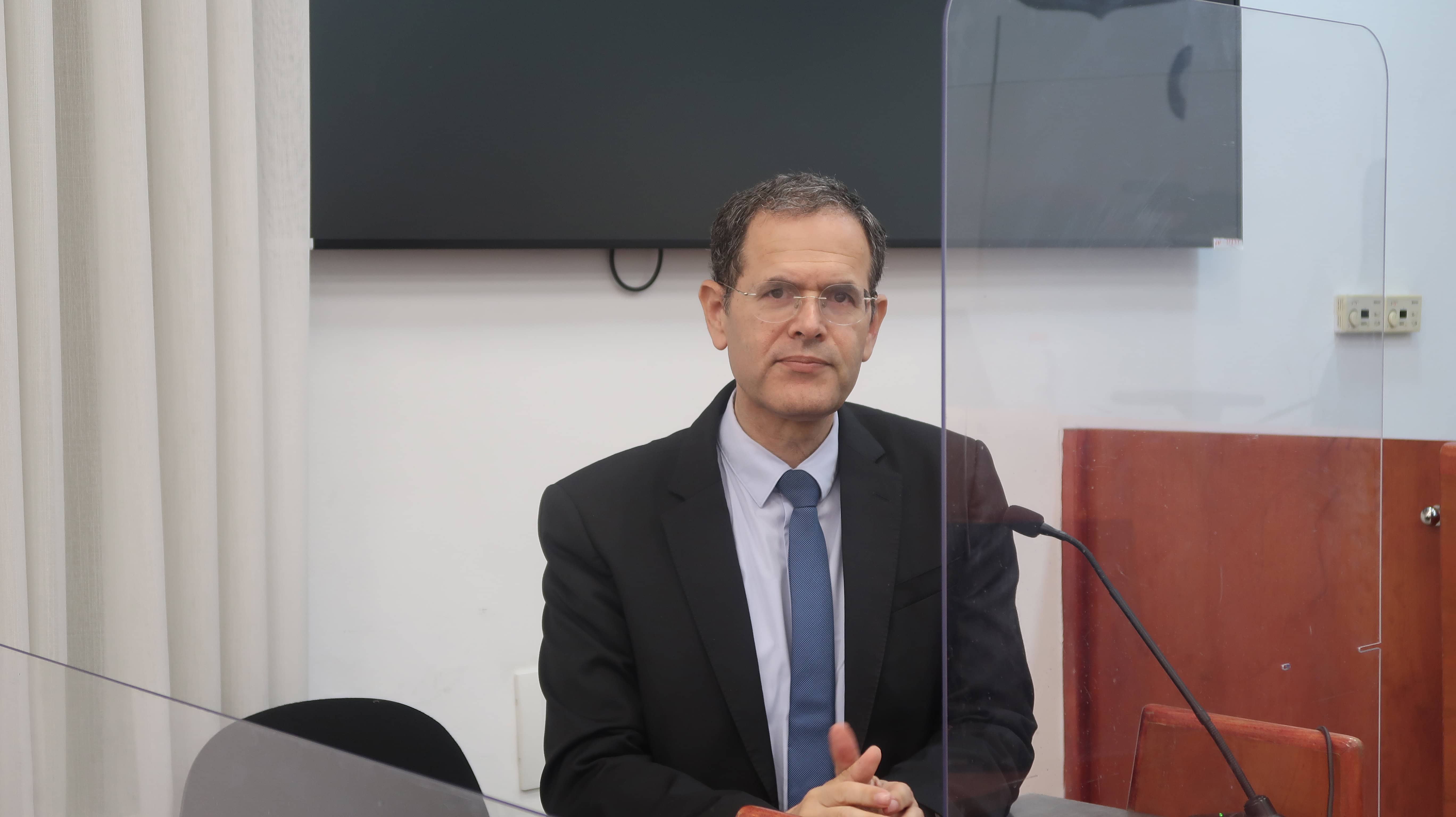 ח"כ משה סעדה, לפני יום עדותו החמישי במשפט המו"לים, 23.7.2025 (צילום: אורן פרסיקו)