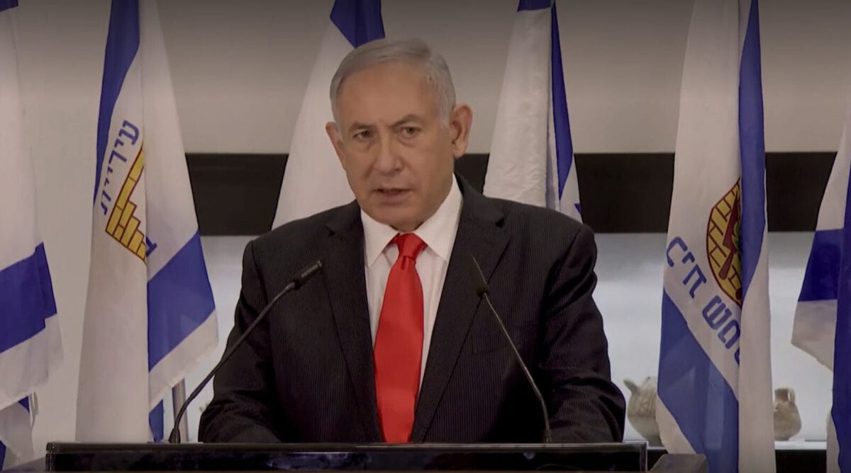 רה"מ הנאשם בנימין נתניהו משתלח במערכת המשפט ואכיפת החוק, 8.9.2020 (צילום מסך)