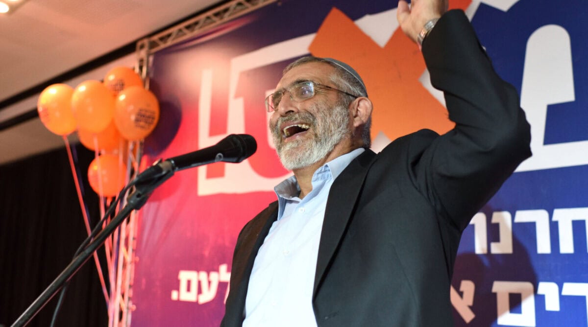 מיכאל בן-ארי בכנס של מפלגת עוצמה-יהודית, בת-ים, 29.8.25 (צילום: גיל יערי) מיכאל בן-ארי בכנס של מפלגת עוצמה-יהודית, בת-ים, 29.8.25 (צילום: גיל יערי)