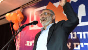 מיכאל בן-ארי בכנס של מפלגת עוצמה-יהודית, בת-ים, 29.8.25 (צילום: גיל יערי)