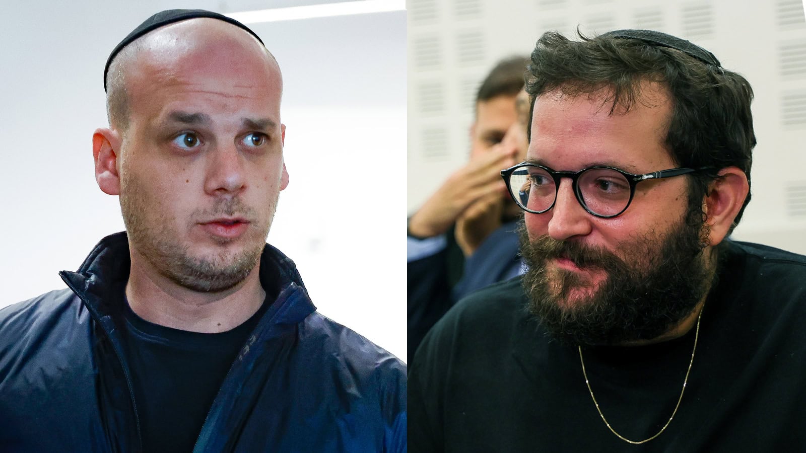 יונתן אוריך (מימין) ואלי פלדשטיין בבית המשפט, 2025 (צילומים: יהונתן שאול ויהושע יוסף) יונתן אוריך (מימין) ואלי פלדשטיין בבית המשפט, 2025 (צילומים: יהונתן שאול ויהושע יוסף)