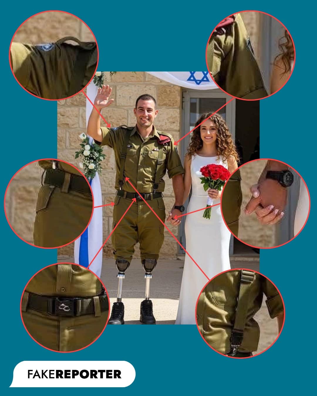 תמונת AI מזויפת בעמוד הפייסבוק "חיילים מצייצים" 