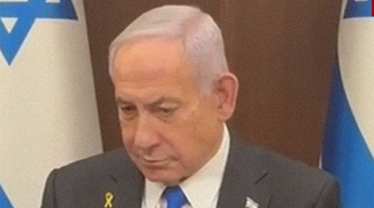 רה"מ הנאשם בנימין נתניהו במפגש עם סטיב ויטקוף וג'ארד קושנר, 9.10.25 (צילום מסך) רה"מ הנאשם בנימין נתניהו במפגש עם סטיב ויטקוף וג'ארד קושנר, 9.10.25 (צילום מסך)