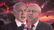 נתניהו וברדוגו חווים רעידת אדמה מזויפת (צילומים מקוריים:פלאש90)