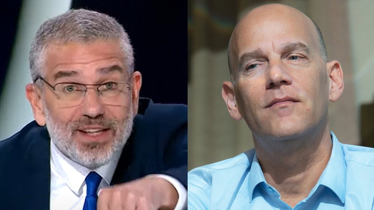Guy Peleg (right) and Yinon Magal (Photos: Moshe Shai and screenshot)