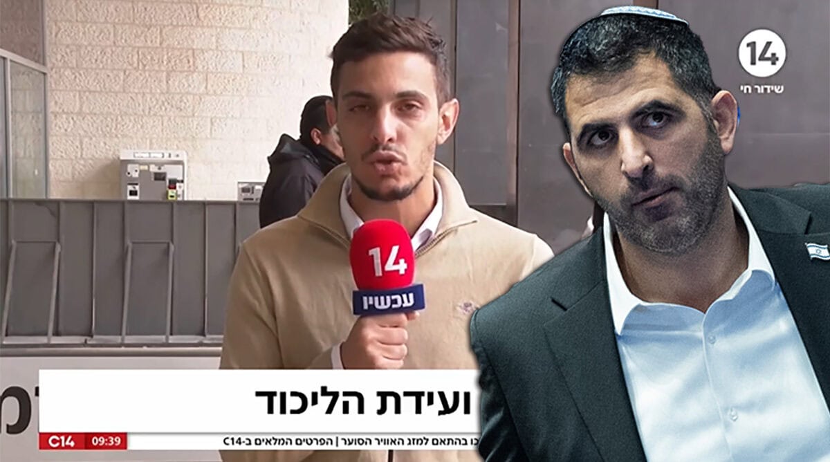 שר התקשורת שלמה קרעי. ברקע: שדרן ערוץ 14 אברהם חסון (צילום קרעי: פלאש90)