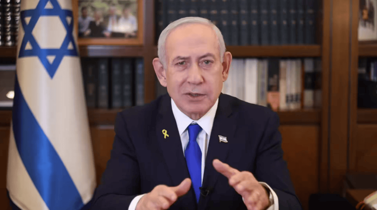 רה"מ הנאשם בנימין נתניהו מודיע כי יואיל לקבל חנינה מאישומיו הפליליים, 30.11.25 (צילום מסך) רה"מ הנאשם בנימין נתניהו מודיע כי יואיל לקבל חנינה מאישומיו הפליליים, 30.11.25 (צילום מסך)