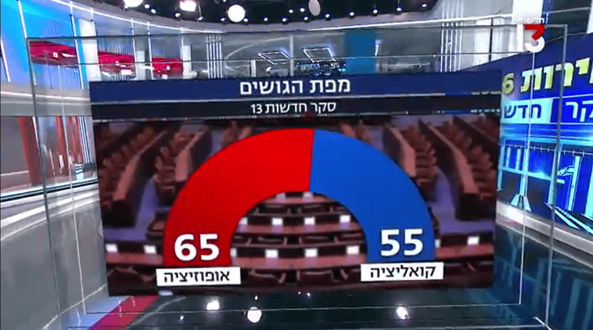 מפת הגושים המתוקנת, המהדורה המרכזית "חדשות 13", 23.12.25 (צילום מסך) מפת הגושים המתוקנת, המהדורה המרכזית "חדשות 13", 23.12.25 (צילום מסך)