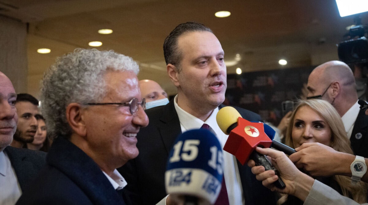 שר התרבות מיקי זוהר (במרכז), בטקס פרסי הקולנוע שיזם על-מנת לנקום ביוצרי הקולנוע בישראל, ירושלים, 30.12.25 (צילום: יונתן זינדל)
