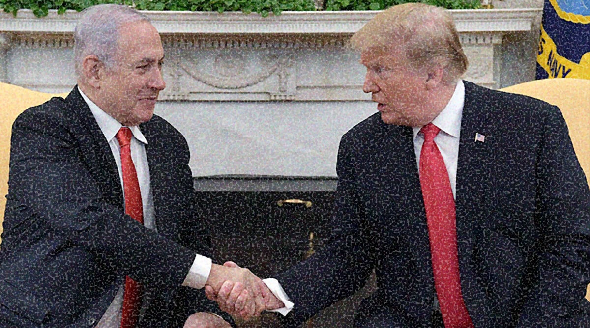 נתניהו וטראמפ בבית הלבן, 2019 (צילום מקורי: עמוס בן גרשום, לע"מ)