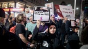 הפגנה נגד אלימות בחברה הערבית, ינואר 2025 (צילום: אבשלום ששוני, פלאש 90)