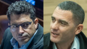 השר עמיחי שיקלי (משמאל) והיועץ מתן פלג, מנכ"ל "אם תרצו" לשעבר (צילומים: יונתן זינדל)