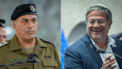 השר לביטחון פנים איתמר בן גביר והרמטכ"ל אייל זמיר (צילומים: יונתן זינדל וחיים גולדברג)