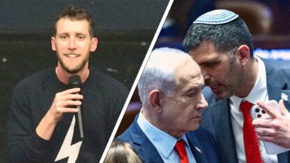 אסף רפפורט (משמאל), רה"מ הנאשם בנימין נתניהו (משמאל) ושר התקשורת שלמה קרעי (צילומים: יונתן זינדל וצילום מסך)