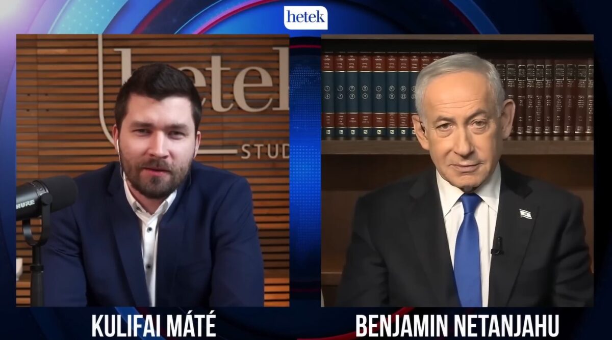 נתניהו מתראיין למגזין ההונגרי Hetek (צילום מסך) נתניהו מתראיין למגזין ההונגרי Hetek (צילום מסך)