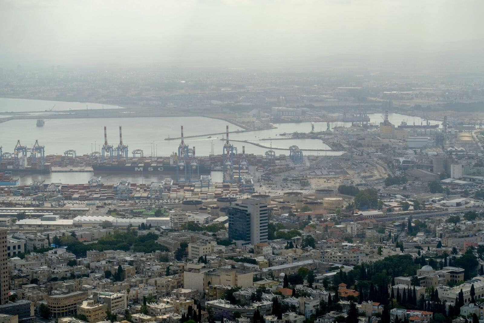 View of the oil refineries of Haifa and the industrial area, on May 5, 2017. Photo by Yaniv Nadav/Flash90 View of the oil refineries of Haifa and the industrial area, on May 5, 2017. Photo by Yaniv Nadav/Flash90
