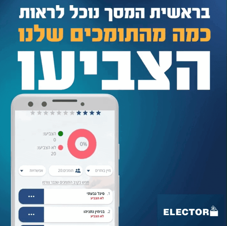 צילום מסך מסרטון הדרכה של אפליקציית הבחירות "אלקטור"