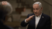 רה"מ הנאשם בנימין נתניהו מתראיין בתוכנית "60 דקות" של רשת CBS, מול מייג'ור גארט, 11.5.26 (צילום מסך)