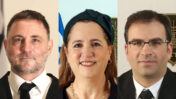 השופטים חנה קיציס, רמי חיימוביץ (משמאל) ואבי סתיו (צילומים: הרשות השופטת)