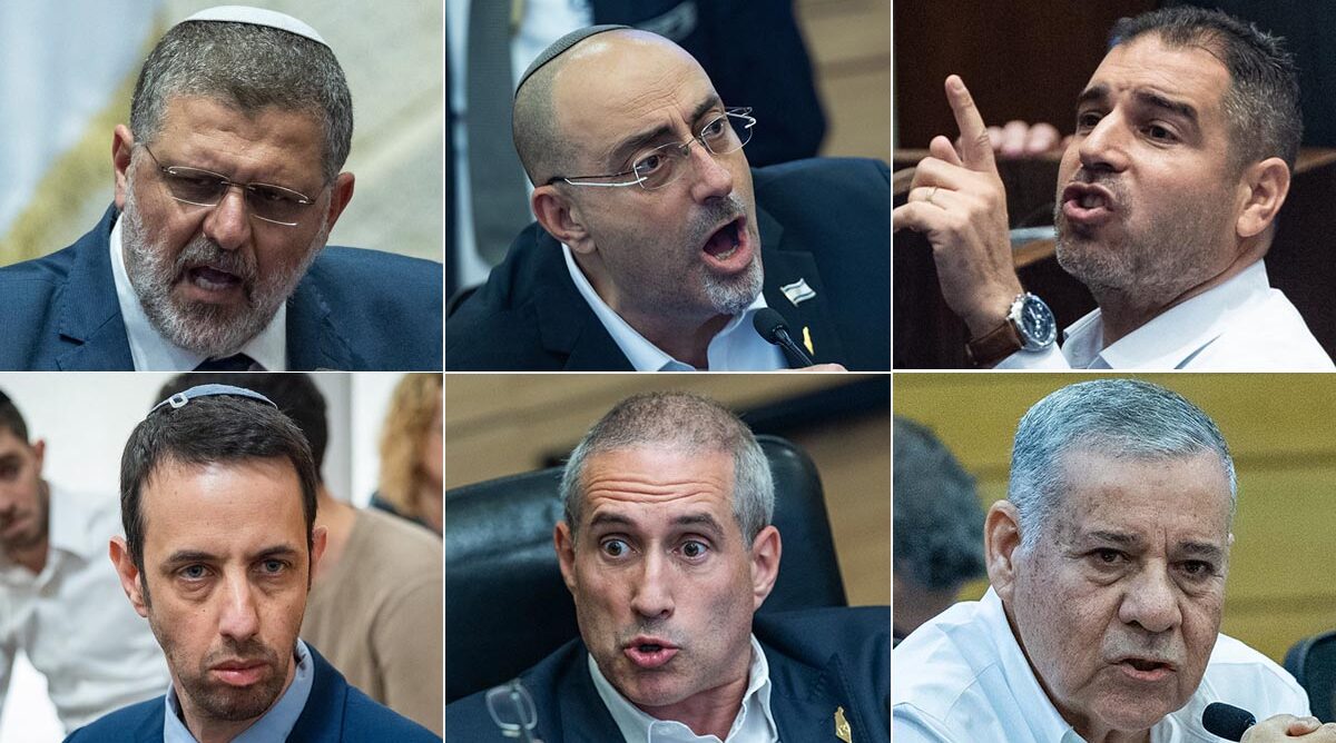 חברי הכנסת מהליכוד שהיו חתומים על חקיקה אנטי-תקשורתית, משמאל למעלה בכיוון השעון: אביחי בוארון, ניסים ואטורי, אושר שקלים, שלום דנינו, חנוך מילביצקי ואריאל קלנר (צילומים: פלאש90) חברי הכנסת מהליכוד שהיו חתומים על חקיקה אנטי-תקשורתית, משמאל למעלה בכיוון השעון: אביחי בוארון, ניסים ואטורי, אושר שקלים, שלום דנינו, חנוך מילביצקי ואריאל קלנר (צילומים: פלאש90)