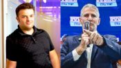 Democrats party chairman and former IDF Deputy Chief of Staff Yair Golan (right) and oligarch Yitzchak Mirilashvili, owner of Channel 14 (photos: Avshalom Sassoni / Ronen Goldman, license CC BY-SA 3.0)