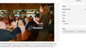 An airbrushed photograph of Sara Netanyahu distributed by the Government Press Office on July 28, 2026, that made its way into the Reuters photo archive (screenshot from Reuters)