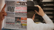 חרדי חובש מגבעת, חילוני קורא "יתד נאמן" (צילומים מקוריים: פלאש90)