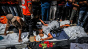 לוויה בחאן יונס, 25.8.26 (צילום: עבד רחים כתיב)
