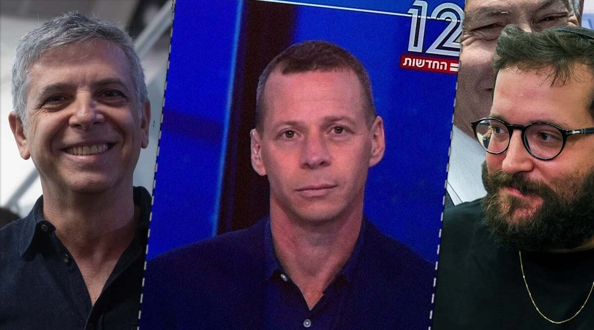 מימין: יונתן אוריך, יועץ התקשורת של רה"מ הנאשם נתניהו; עמית סגל, עיתונאי חדשות 12 ומשפיען; אבי וייס, מנכ"ל חדשות 12 (צילומים: פלאש90 וצילום מסך) מימין: יונתן אוריך, יועץ התקשורת של רה"מ הנאשם נתניהו; עמית סגל, עיתונאי חדשות 12 ומשפיען; אבי וייס, מנכ"ל חדשות 12 (צילומים: פלאש90 וצילום מסך)