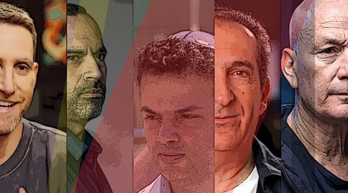 מימין: אבי ניר מנכ"ל קשת 12, פטריק דרהי הבעלים של I24, יצחק מירילשוילי הבעלים של ערוץ 14, גולן יוכפז מנכ"ל תאגיד השידור הציבורי, אסף רפפורט מבעלי השליטה ברשת 13 (צילומים מקוריים: פלאש90) מימין: אבי ניר מנכ"ל קשת 12, פטריק דרהי הבעלים של I24, יצחק מירילשוילי הבעלים של ערוץ 14, גולן יוכפז מנכ"ל תאגיד השידור הציבורי, אסף רפפורט מבעלי השליטה ברשת 13 (צילומים מקוריים: פלאש90)