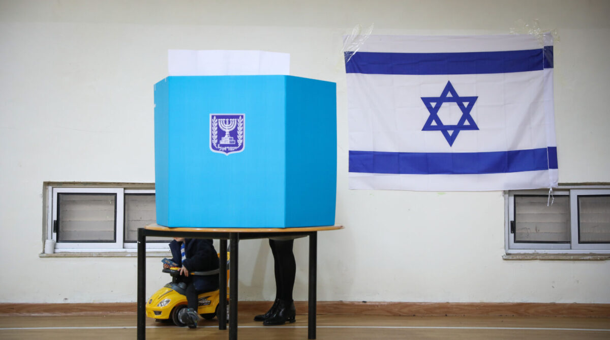 קלפי בירושלים, הבחירות הכלליות לכנסת, 2.3.2020 (צילום: אוליבייה פיטוסי)