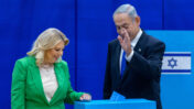 בנימין ושרה נתניהו מצביעים בבחירות שהתקיימו בנובמבר 2022 (צילום: אוליבייה פיטוסי)
