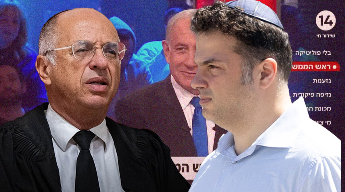 שופט העליון ויו"ר ועדת הבחירות נועם סולברג (משמאל), ויצחק מירילשוילי הבעלים של ערוץ 14 (צילומים: פלאש90 ו"העין השביעית") שופט העליון ויו"ר ועדת הבחירות נועם סולברג (משמאל), ויצחק מירילשוילי הבעלים של ערוץ 14 (צילומים: פלאש90 ו"העין השביעית")